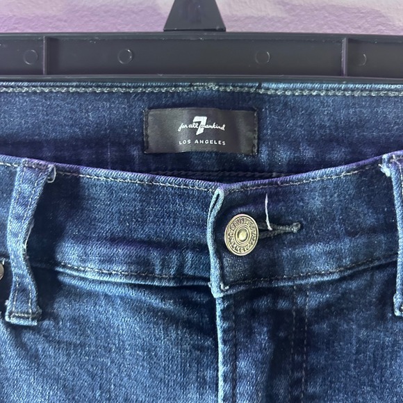 7 For All Mankind Dark Wash Slim Fit Jeans Mens Size 32x32 - Picture 2 of 10